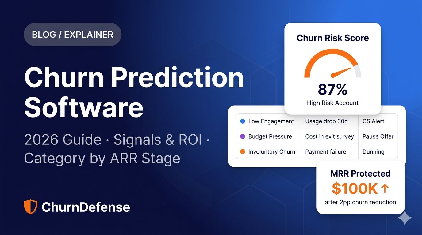 Churn Prediction Software: Guide to Signals & ROI | ChurnDefense